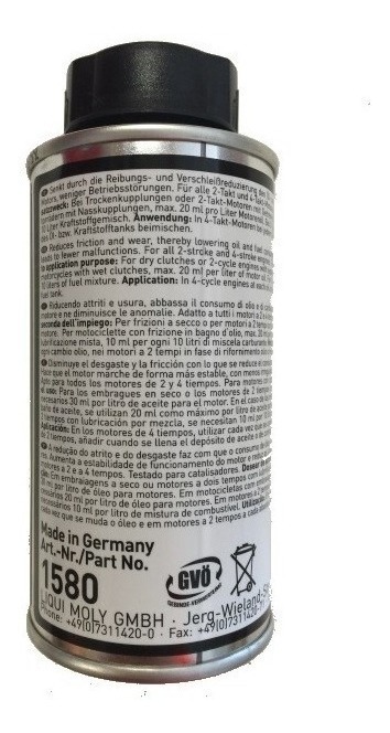 Reductor De Friccion Para Motos Liqui Moly 1580 - Imagen 2