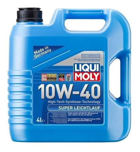 Aceite Sintetico 10w40 Auto Camioneta 4l Liqui Moly 1 Aceite Sintetico 10w40 Auto Camioneta 4l Liqui Moly