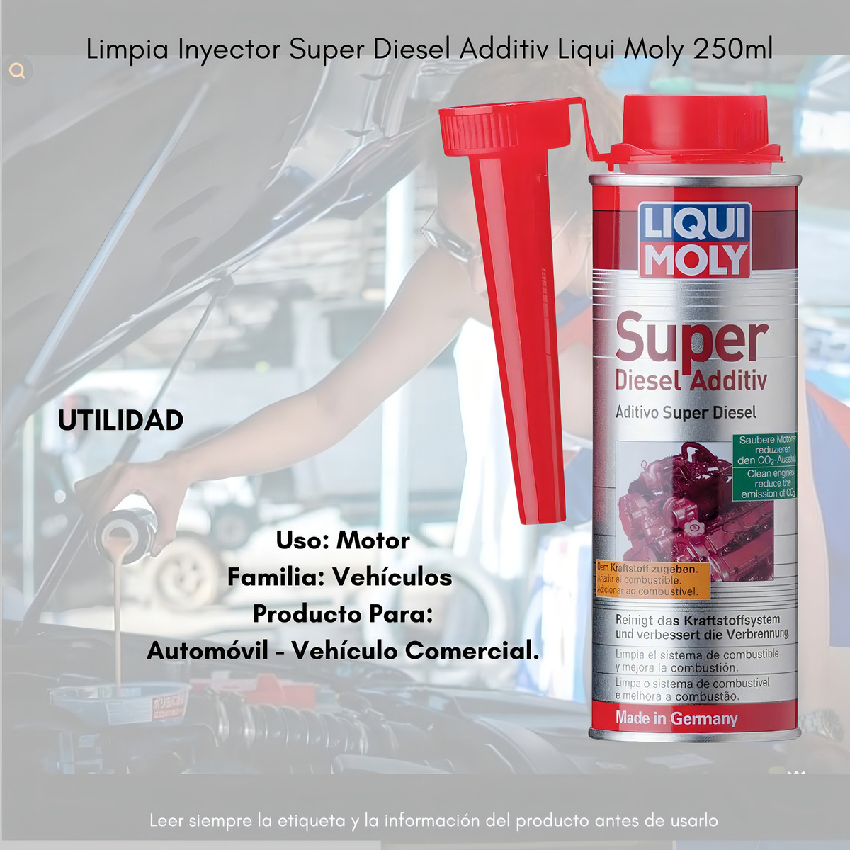 Limpia Inyectores Super Diesel Additiv Liqui Moly 250ml Limpiador De Inyectores - Imagen 2