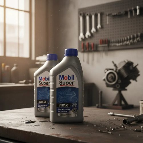 Aceite Mobil Super Moto 4t Mx 10w40 2 Litro 2 Aceite Mobil Super Moto 4t Mx 10w40 2 Litro - Imagen 2