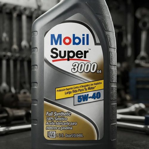 Aceite Mobil Super 3000 X4 5w40 Sintético 1 Cuarto 3 Aceite Mobil Super 3000 X4 5w40 Sintético 1 Cuarto - Imagen 3