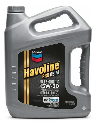 Aceite Havoline Full Synthetic Pro-ds M 5w30 1 Gal 1 Aceite Havoline Full Synthetic Pro-ds M 5w30 1 Gal